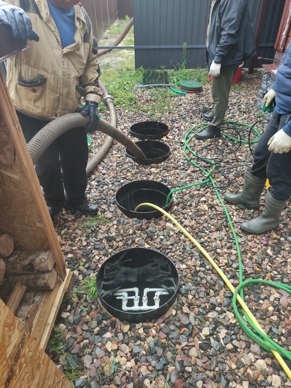 Процесс ремонта септика